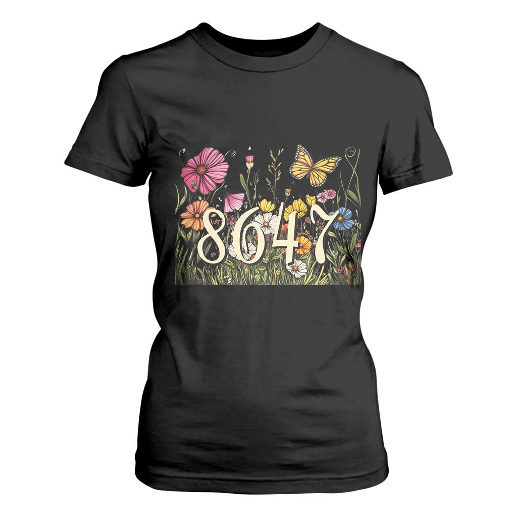 Funny 8647 Subtle Sarcasm T Shirt For Women Floral Boho Style TS02 Black Print Your Wear