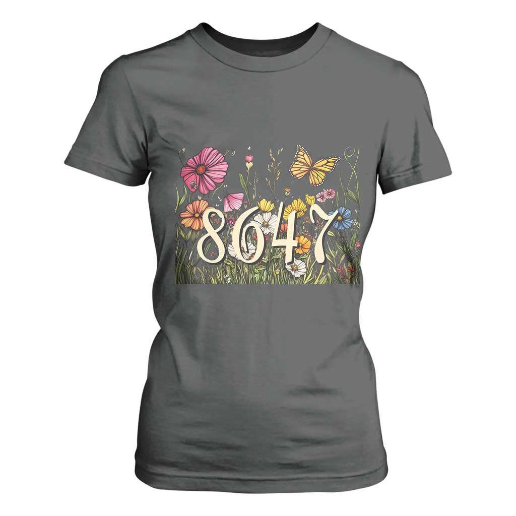 Funny 8647 Subtle Sarcasm T Shirt For Women Floral Boho Style TS02 Dark Heather Print Your Wear
