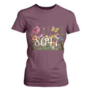 Funny 8647 Subtle Sarcasm T Shirt For Women Floral Boho Style TS02 Maroon Print Your Wear