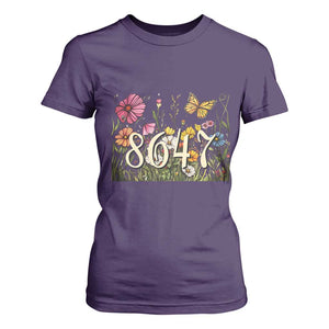 Funny 8647 Subtle Sarcasm T Shirt For Women Floral Boho Style TS02 Purple Print Your Wear