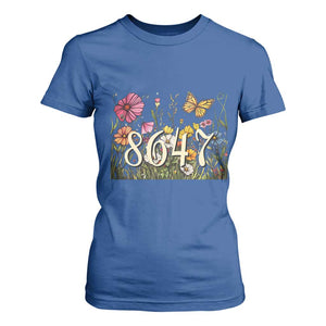 Funny 8647 Subtle Sarcasm T Shirt For Women Floral Boho Style TS02 Royal Blue Print Your Wear