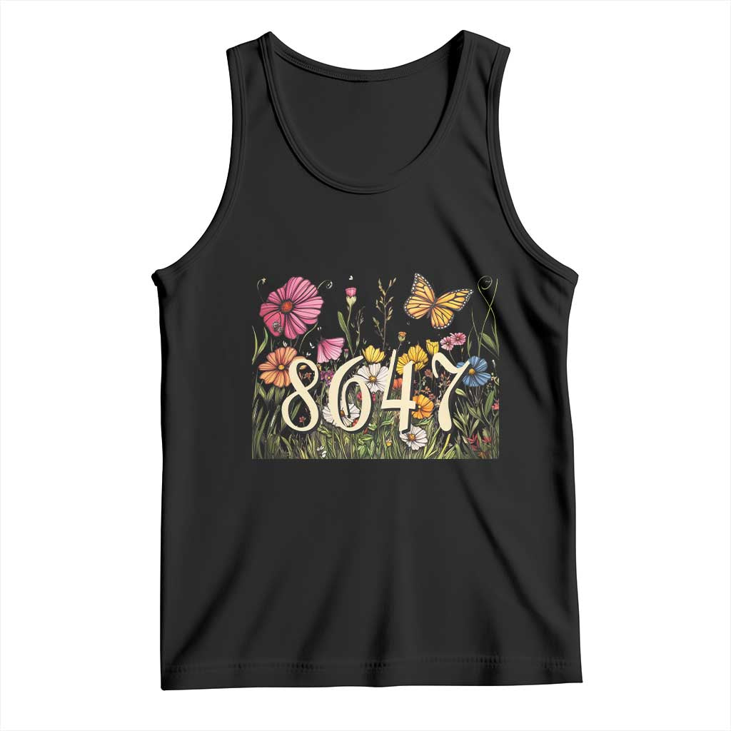 Funny 8647 Subtle Sarcasm Tank Top Floral Boho Style TS02 Black Print Your Wear