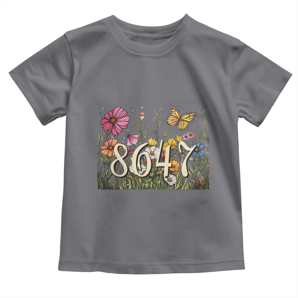 Funny 8647 Subtle Sarcasm Toddler T Shirt Floral Boho Style TS02 Charcoal Print Your Wear