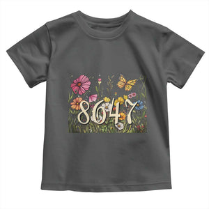 Funny 8647 Subtle Sarcasm Toddler T Shirt Floral Boho Style TS02 Dark Heather Print Your Wear