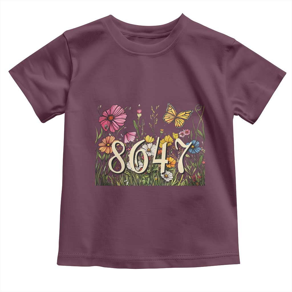 Funny 8647 Subtle Sarcasm Toddler T Shirt Floral Boho Style TS02 Maroon Print Your Wear