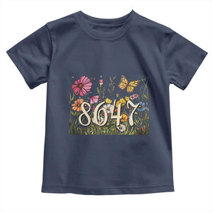 Funny 8647 Subtle Sarcasm Toddler T Shirt Floral Boho Style TS02 Navy Print Your Wear