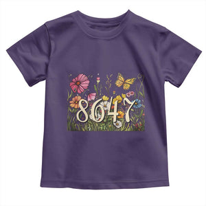 Funny 8647 Subtle Sarcasm Toddler T Shirt Floral Boho Style TS02 Purple Print Your Wear