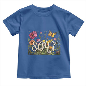 Funny 8647 Subtle Sarcasm Toddler T Shirt Floral Boho Style TS02 Royal Blue Print Your Wear