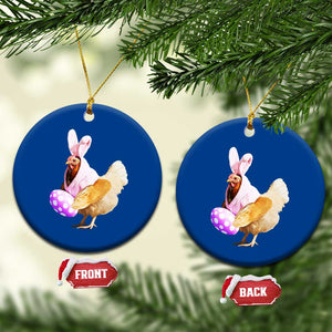 Funny Chicken Bunny Ceramic Ornament Happy Easter Eggs Farm TS02 1pc Blue Print Your Wear
