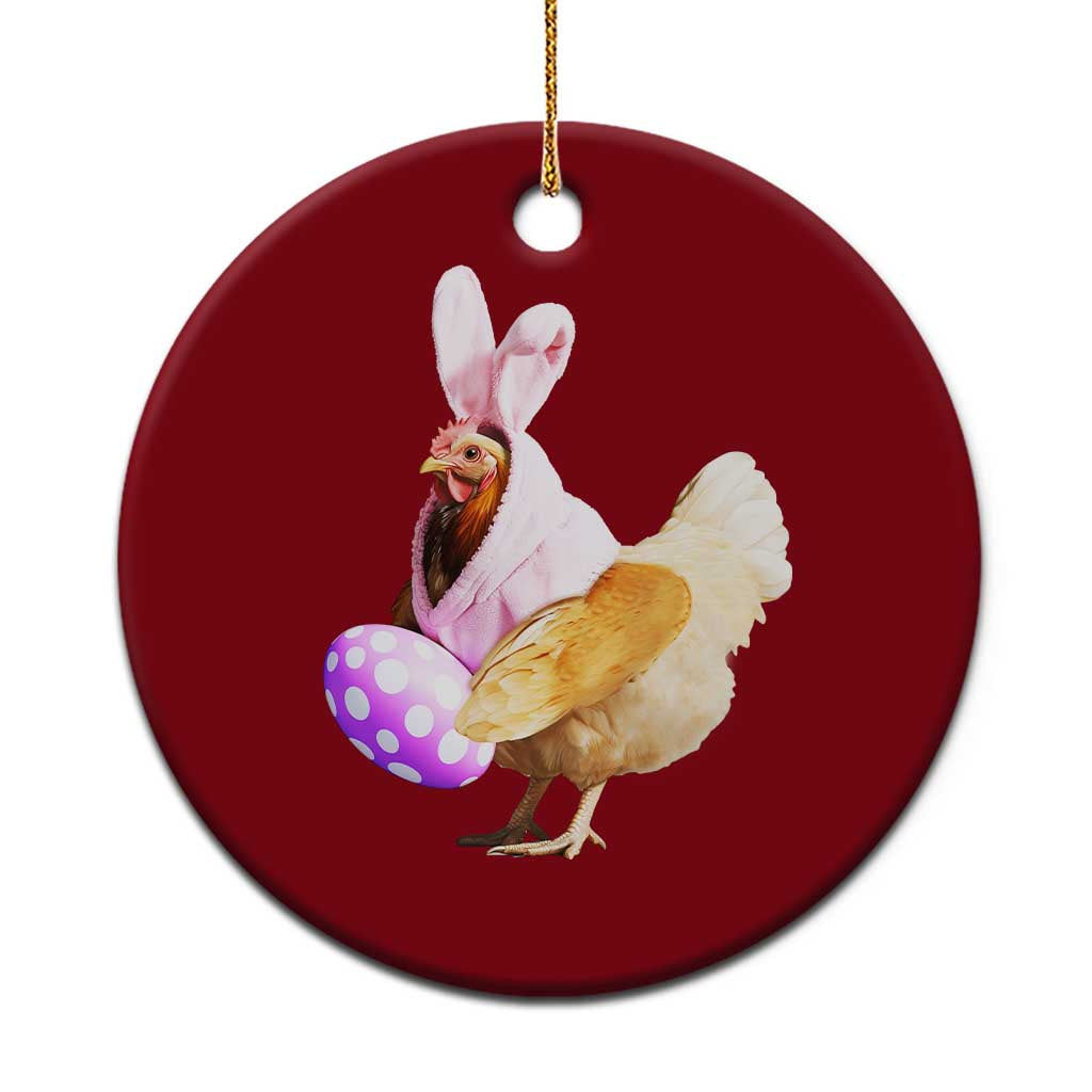 Funny Chicken Bunny Ceramic Ornament Happy Easter Eggs Farm TS02 1pc Red Print Your Wear