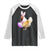 Funny Chicken Bunny Raglan Shirt Happy Easter Eggs Farm TS02 Black White Print Your Wear