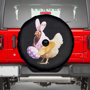 Funny Chicken Bunny Spare Tire Cover Happy Easter Eggs Farm TS02 Black Print Your Wear