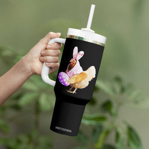 Funny Chicken Bunny Tumbler With Handle Happy Easter Eggs Farm TS02 Print Your Wear