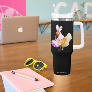 Funny Chicken Bunny Tumbler With Handle Happy Easter Eggs Farm TS02 Print Your Wear