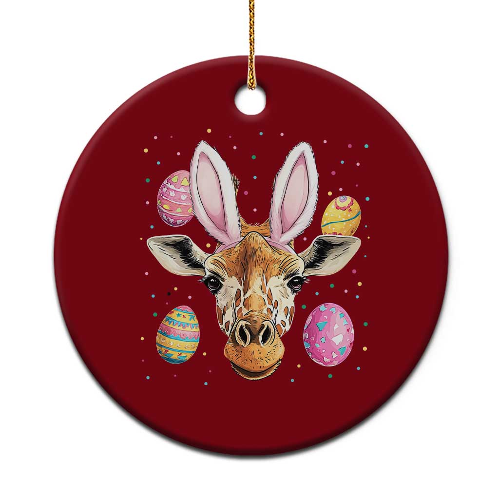 Funny Giraffe Bunny Ceramic Ornament Happy Easter Day Sunday TS02 1pc Red Print Your Wear