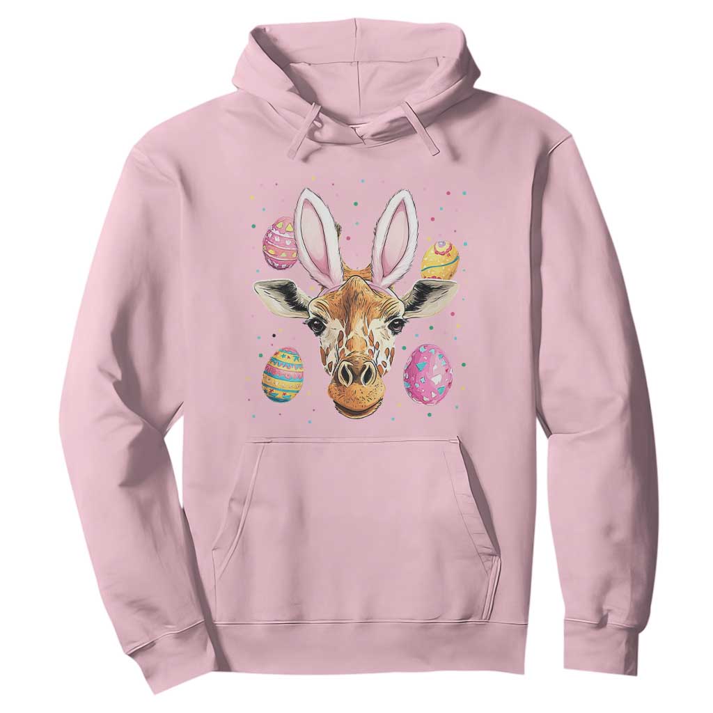 Funny Giraffe Bunny Hoodie Happy Easter Day Sunday TS02 Light Pink Print Your Wear