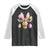 Funny Giraffe Bunny Raglan Shirt Happy Easter Day Sunday TS02 Black White Print Your Wear
