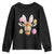 Funny Giraffe Bunny Youth Sweatshirt Happy Easter Day Sunday TS02 Black Print Your Wear