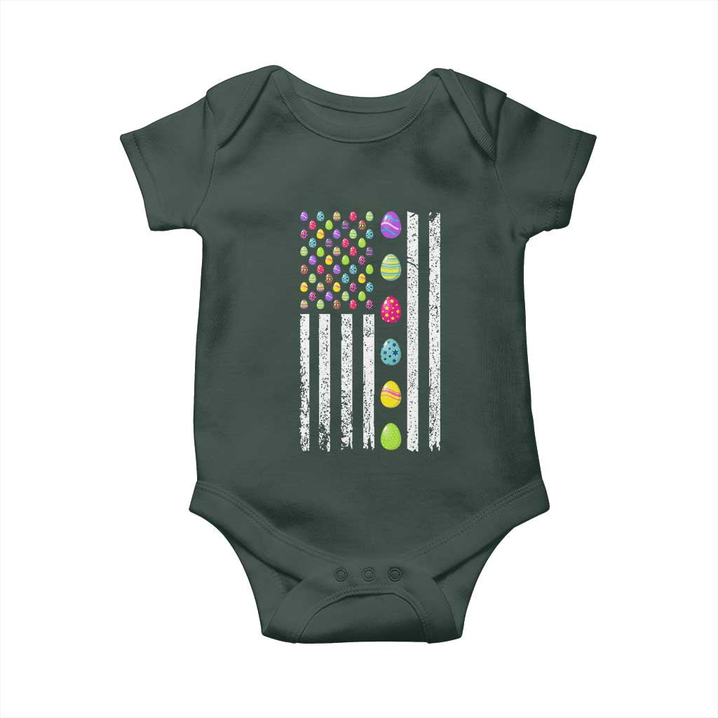 Easter Eggs American Flag Patriotic Baby Onesie Happy Easter Day TS02 Print Your Wear