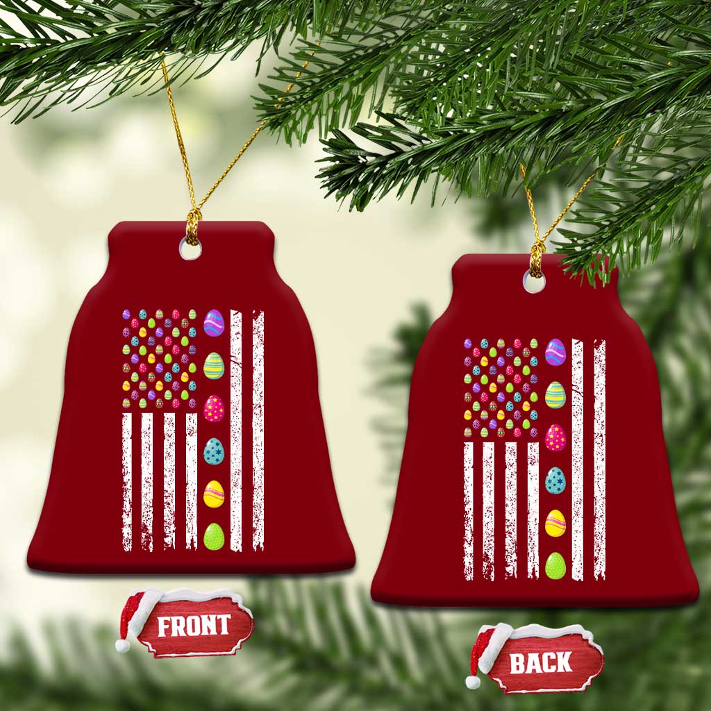 Easter Eggs American Flag Patriotic Ceramic Ornament Happy Easter Day TS02 Print Your Wear