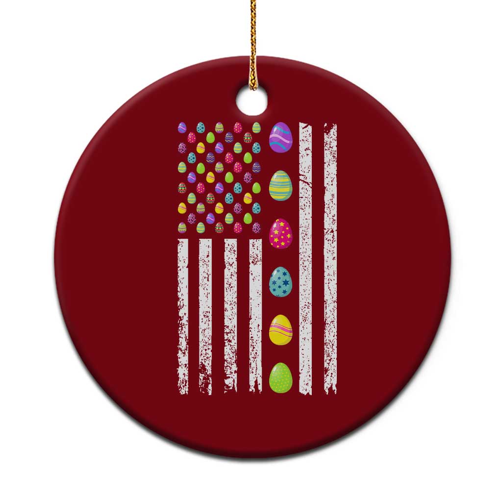 Easter Eggs American Flag Patriotic Ceramic Ornament Happy Easter Day TS02 1pc Red Print Your Wear