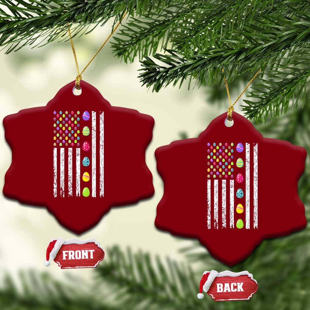 Easter Eggs American Flag Patriotic Ceramic Ornament Happy Easter Day TS02 Print Your Wear