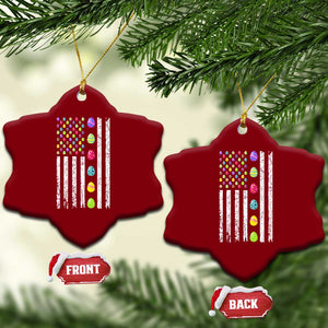Easter Eggs American Flag Patriotic Ceramic Ornament Happy Easter Day TS02 Print Your Wear