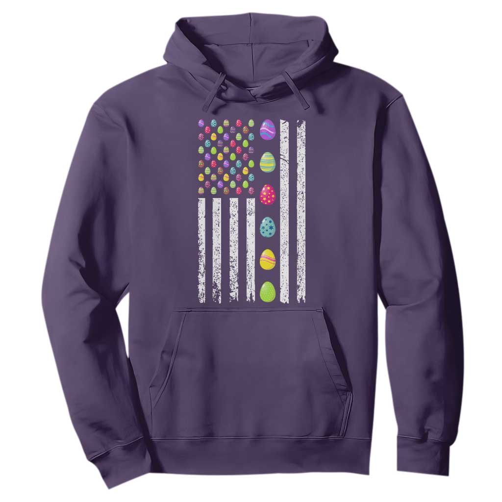 Easter Eggs American Flag Patriotic Hoodie Happy Easter Day TS02 Purple Print Your Wear