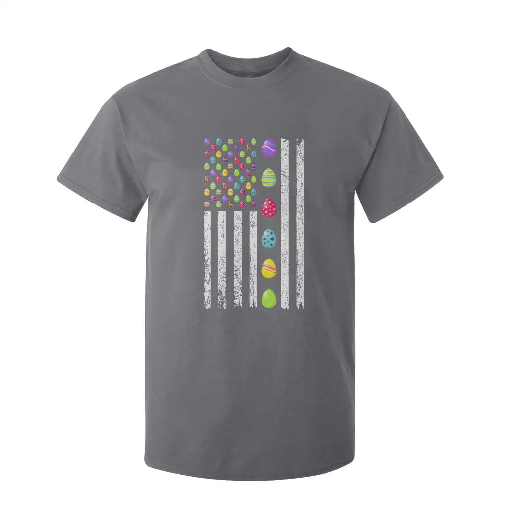 Easter Eggs American Flag Patriotic T Shirt For Kid Happy Easter Day TS02 Charcoal Print Your Wear