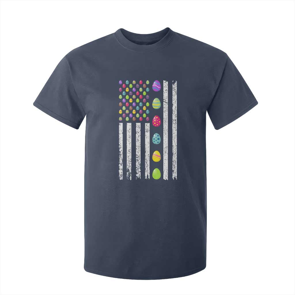 Easter Eggs American Flag Patriotic T Shirt For Kid Happy Easter Day TS02 Navy Print Your Wear