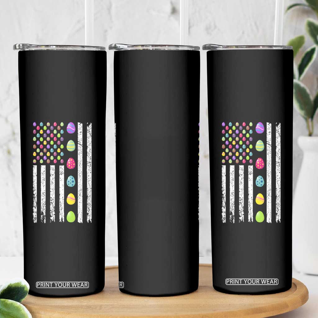 Easter Eggs American Flag Patriotic Skinny Tumbler Happy Easter Day TS02 Print Your Wear