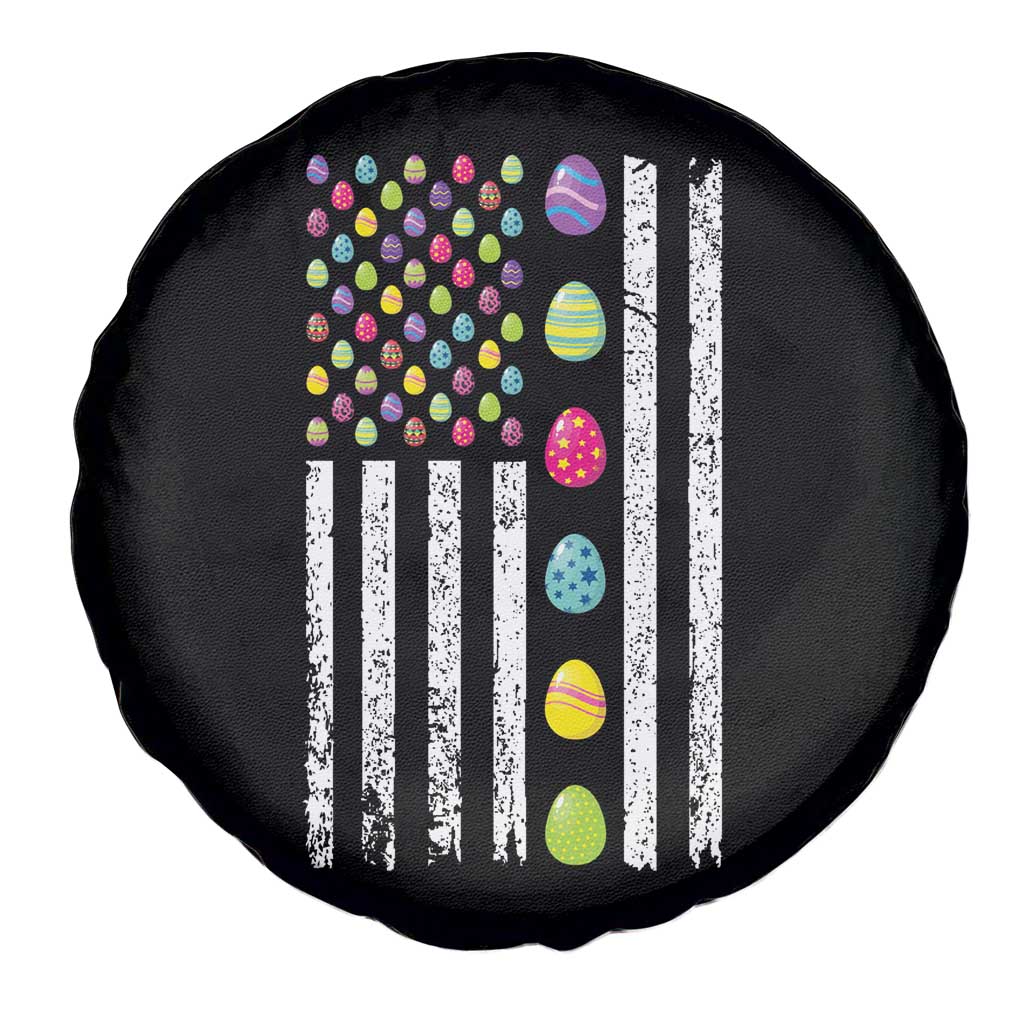 Easter Eggs American Flag Patriotic Spare Tire Cover Happy Easter Day TS02 Print Your Wear