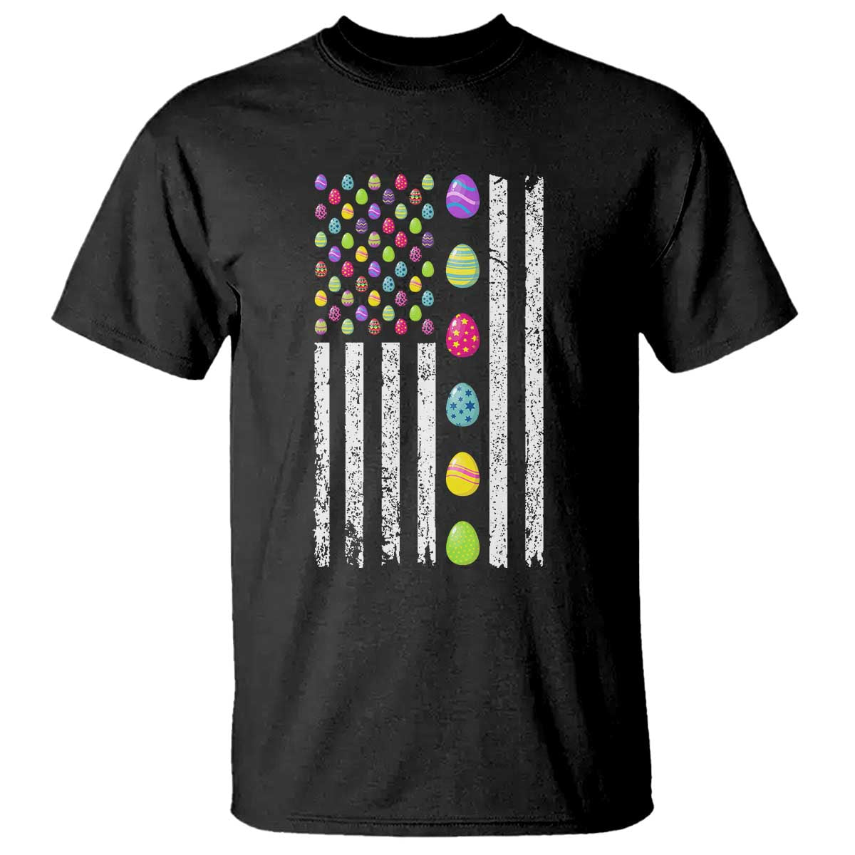 Easter Eggs American Flag Patriotic T Shirt Happy Easter Day TS02 Black Print Your Wear