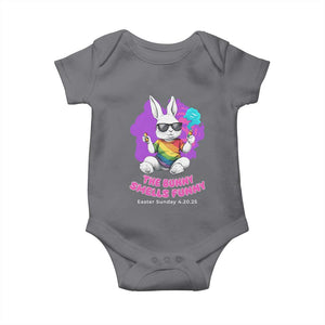 Happy 420 Easter Baby Onesie The Bunny Smells Funny TS02 Charcoal Print Your Wear