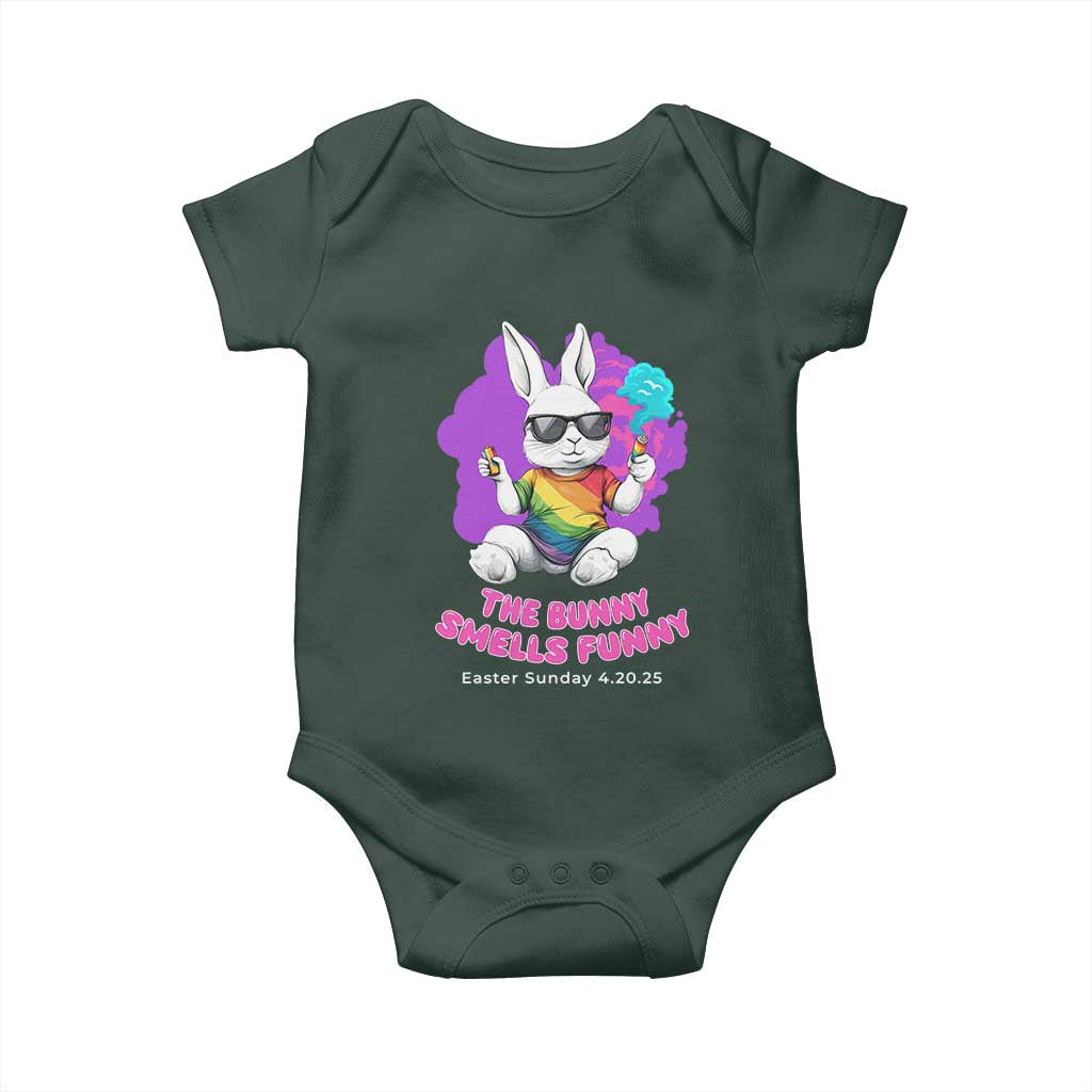 Happy 420 Easter Baby Onesie The Bunny Smells Funny TS02 Print Your Wear
