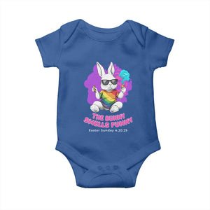 Happy 420 Easter Baby Onesie The Bunny Smells Funny TS02 Royal Blue Print Your Wear