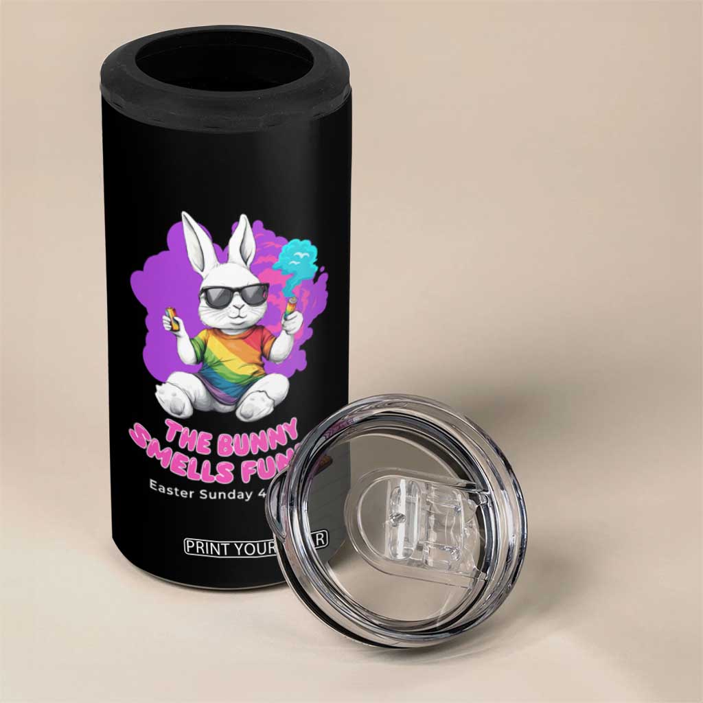 Happy 420 Easter 4 in 1 Can Cooler Tumbler The Bunny Smells Funny TS02 Print Your Wear