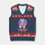 Happy 420 Easter V-Neck Knit Sweater Vest The Bunny Smells Funny TS02 Navy Red Print Your Wear