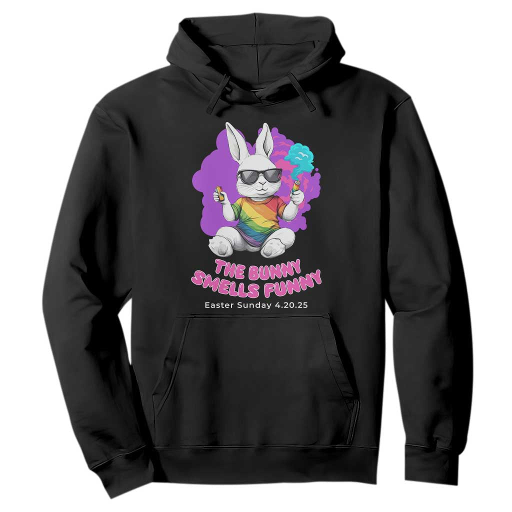 Happy 420 Easter Hoodie The Bunny Smells Funny TS02 Black Print Your Wear