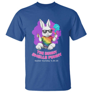 Happy 420 Easter T Shirt The Bunny Smells Funny TS02 Royal Blue Print Your Wear