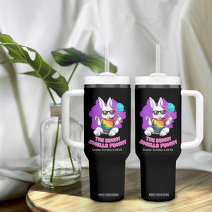 Happy 420 Easter Tumbler With Handle The Bunny Smells Funny TS02 Print Your Wear