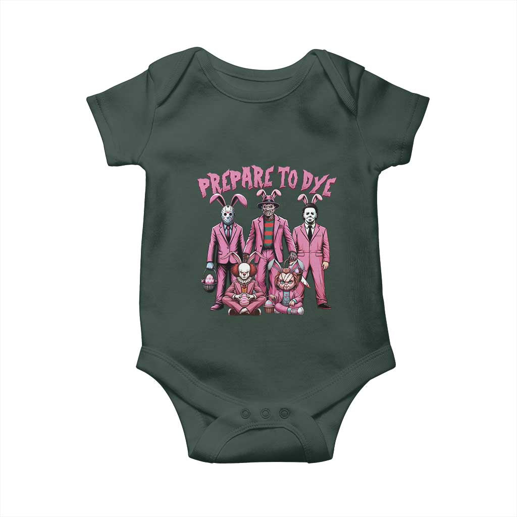 Prepare to Groovy Dye Funny Bunny Easter Baby Onesie Horror Dyeing Eggs TS02 Print Your Wear