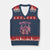 Prepare to Groovy Dye Funny Bunny Easter V-Neck Knit Sweater Vest Horror Dyeing Eggs TS02 Navy Red Print Your Wear