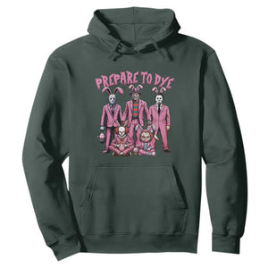 Prepare to Groovy Dye Funny Bunny Easter Hoodie Horror Dyeing Eggs TS02 Dark Forest Green Print Your Wear