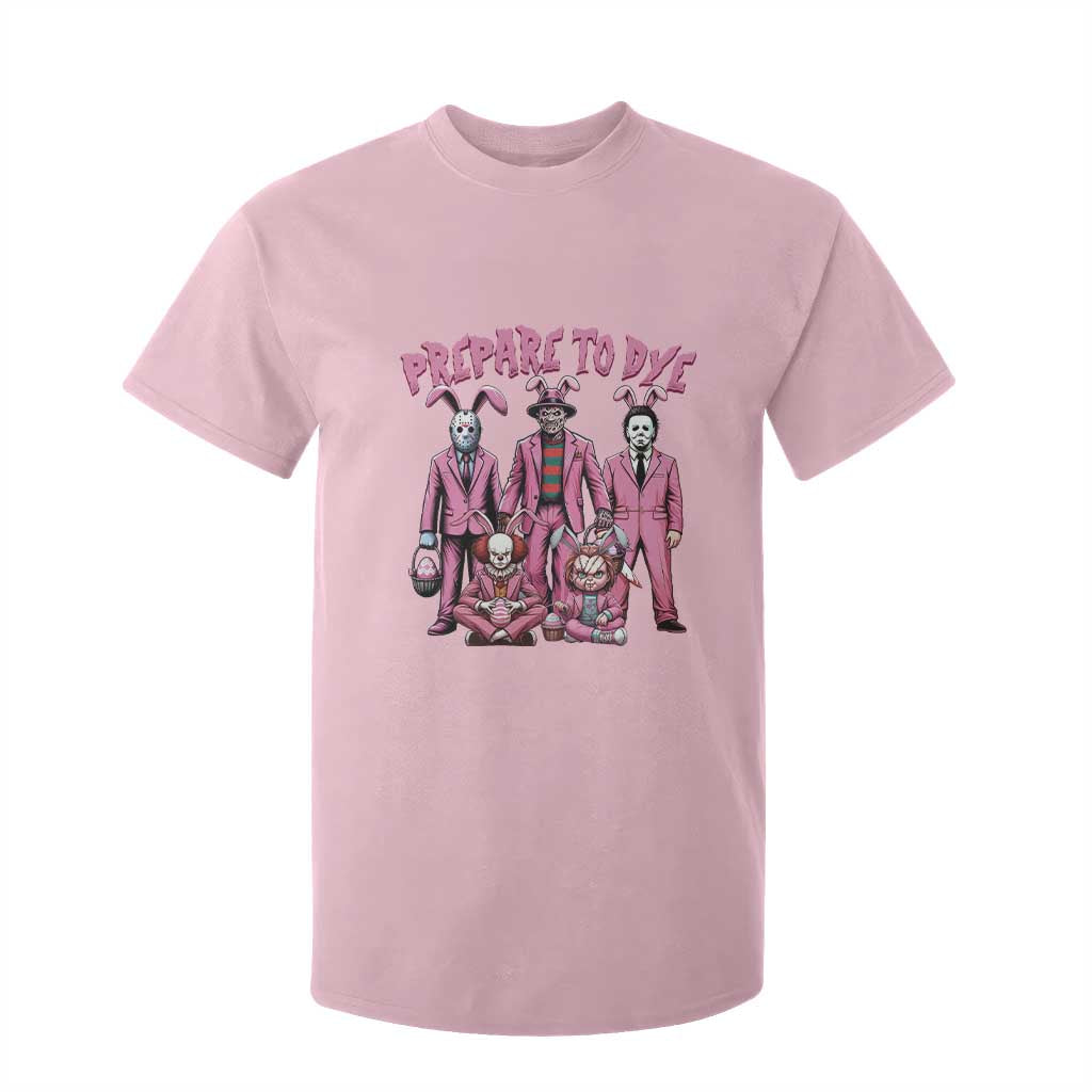 Prepare to Groovy Dye Funny Bunny Easter T Shirt For Kid Horror Dyeing Eggs TS02 Light Pink Print Your Wear