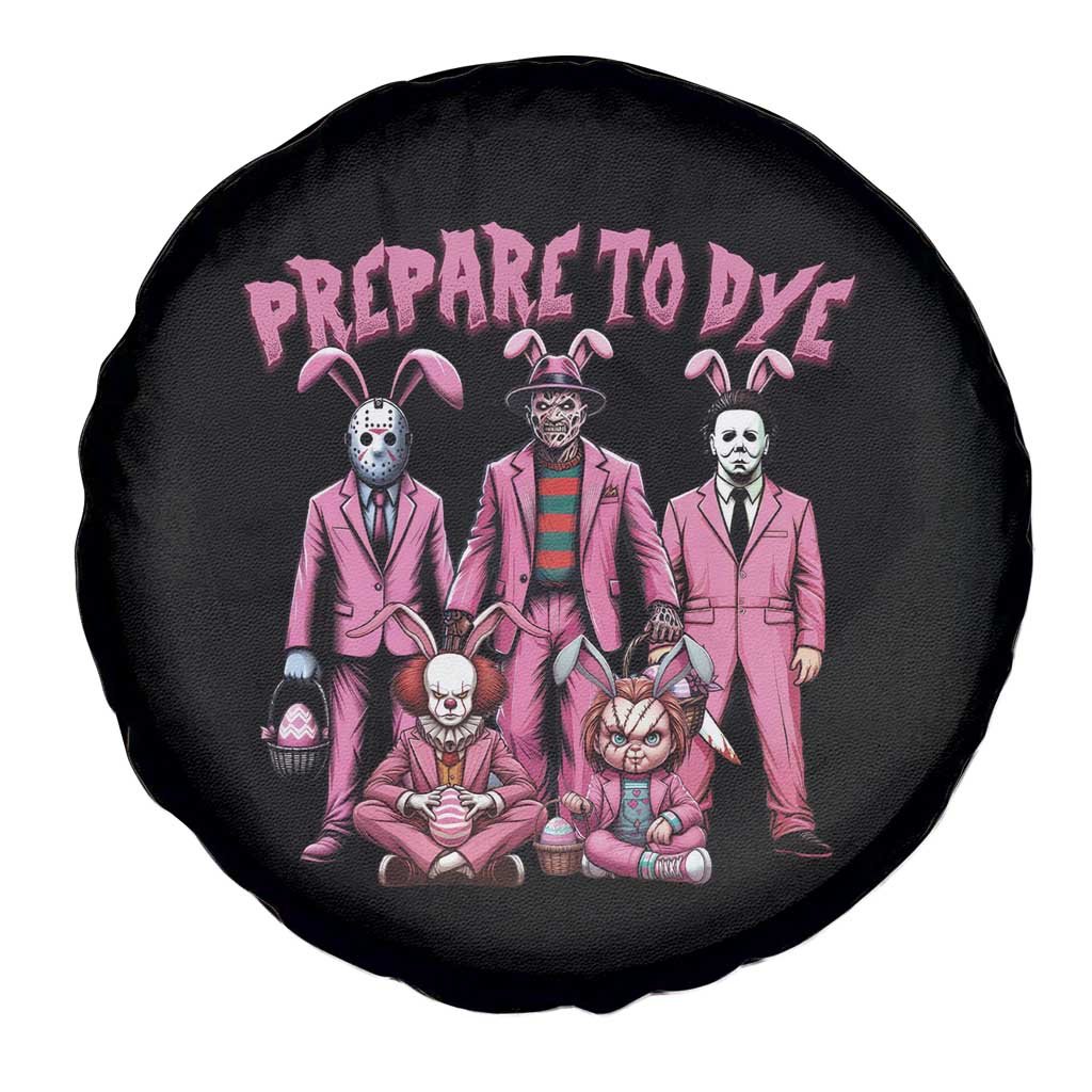 Prepare to Groovy Dye Funny Bunny Easter Spare Tire Cover Horror Dyeing Eggs TS02 Print Your Wear