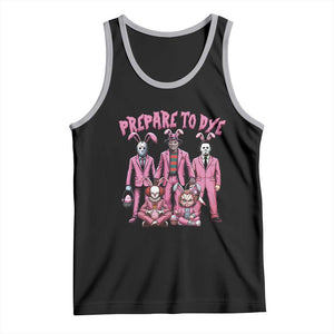Prepare to Groovy Dye Funny Bunny Easter Tank Top Horror Dyeing Eggs TS02 Black Athletic Heather Print Your Wear