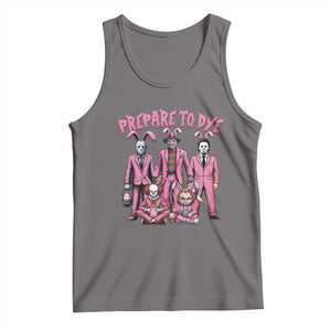 Prepare to Groovy Dye Funny Bunny Easter Tank Top Horror Dyeing Eggs TS02 Deep Heather Print Your Wear