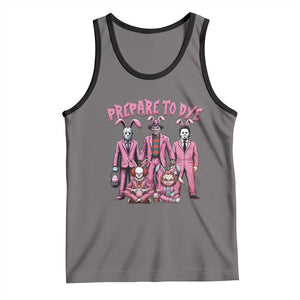 Prepare to Groovy Dye Funny Bunny Easter Tank Top Horror Dyeing Eggs TS02 Deep Heather Black Print Your Wear