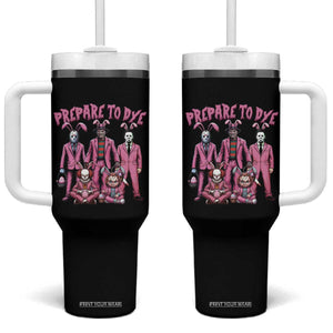 Prepare to Groovy Dye Funny Bunny Easter Tumbler With Handle Horror Dyeing Eggs TS02 One Size: 40 oz Black Print Your Wear